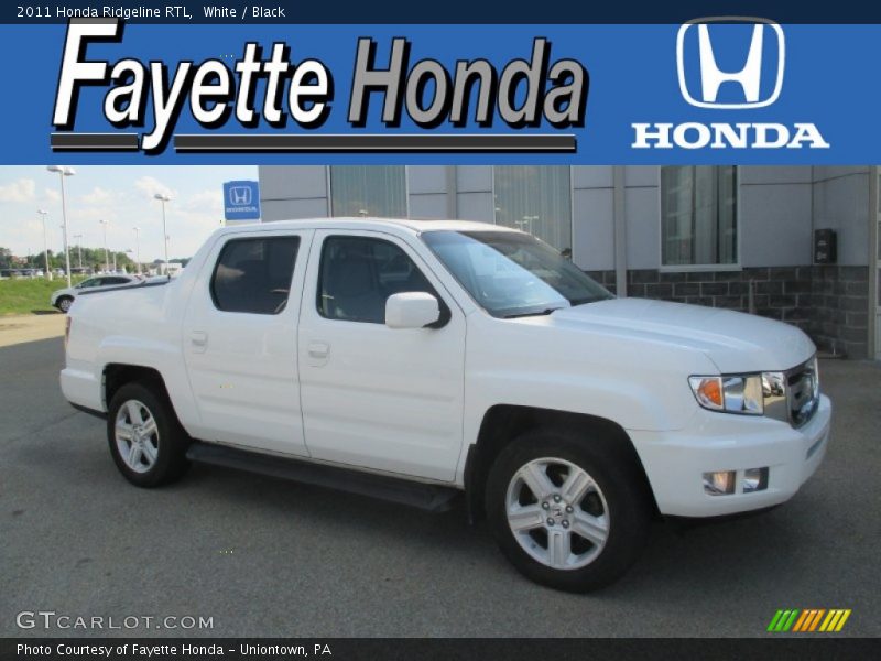 White / Black 2011 Honda Ridgeline RTL