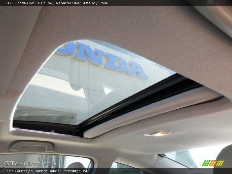 Alabaster Silver Metallic / Stone 2012 Honda Civic EX Coupe