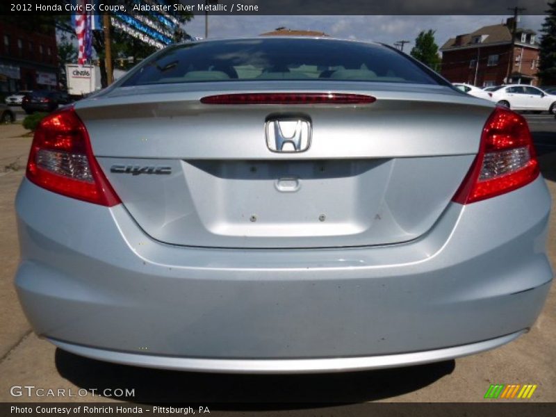 Alabaster Silver Metallic / Stone 2012 Honda Civic EX Coupe