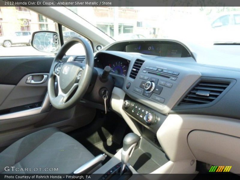 Alabaster Silver Metallic / Stone 2012 Honda Civic EX Coupe