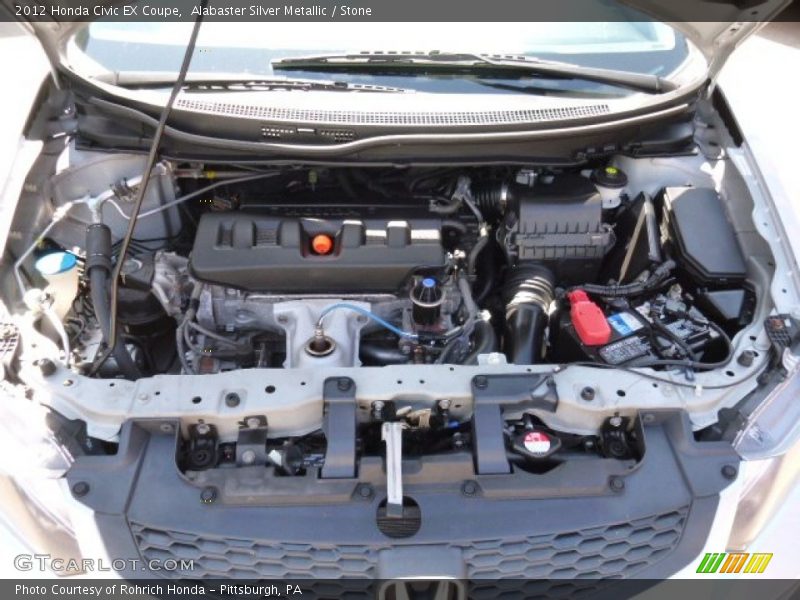 Alabaster Silver Metallic / Stone 2012 Honda Civic EX Coupe