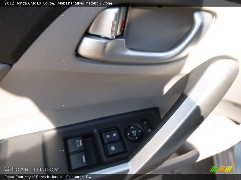 Alabaster Silver Metallic / Stone 2012 Honda Civic EX Coupe