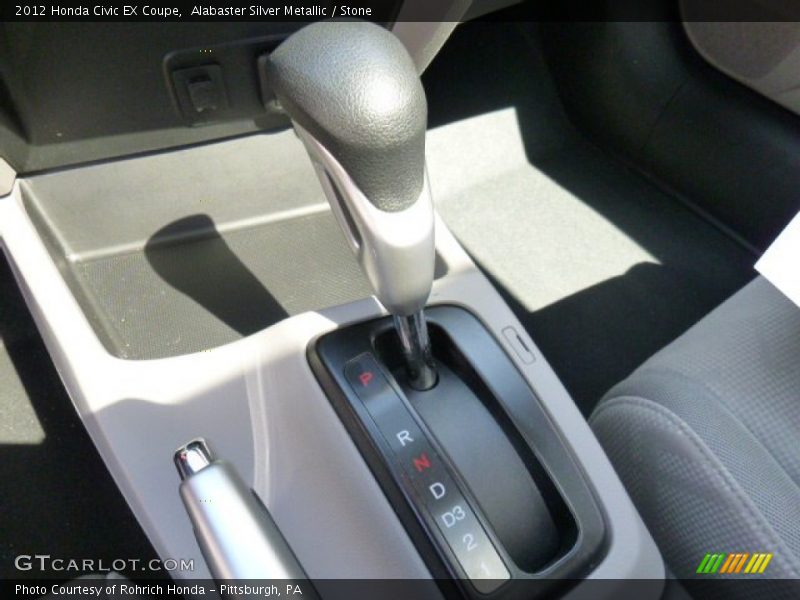 Alabaster Silver Metallic / Stone 2012 Honda Civic EX Coupe