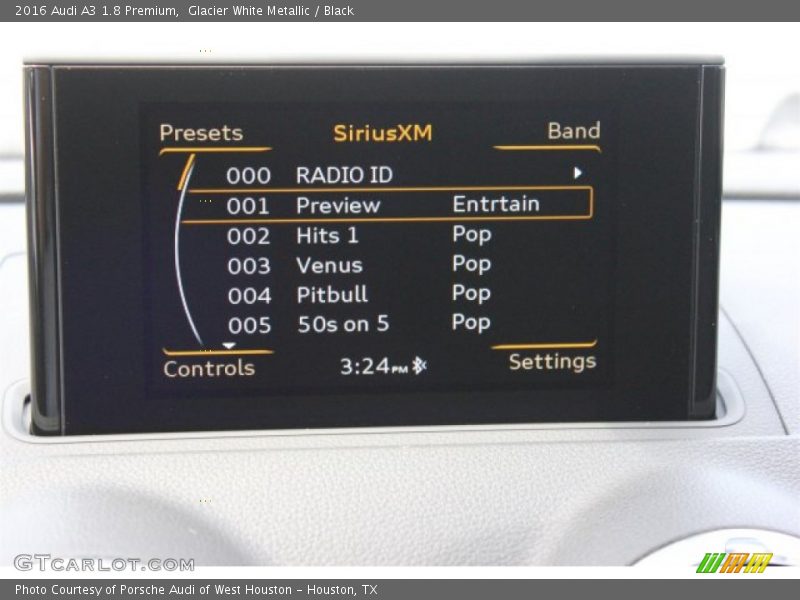 Glacier White Metallic / Black 2016 Audi A3 1.8 Premium