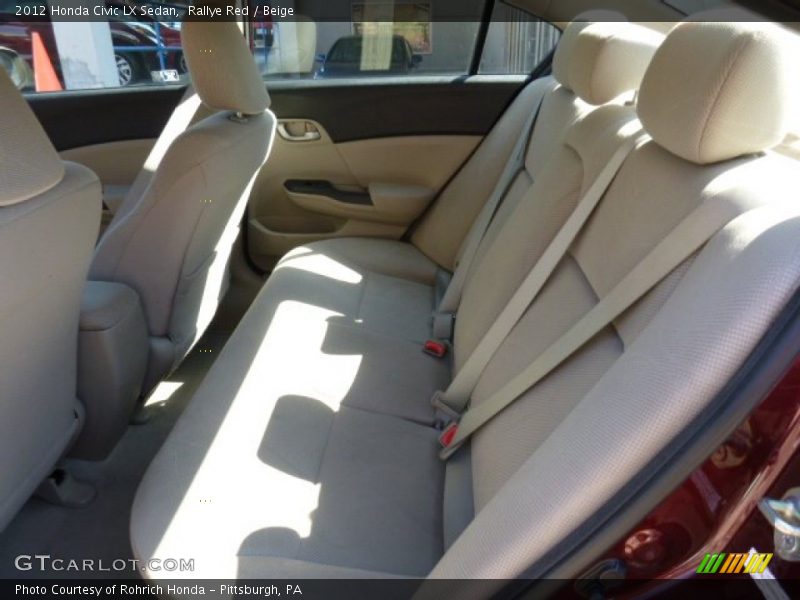 Rallye Red / Beige 2012 Honda Civic LX Sedan