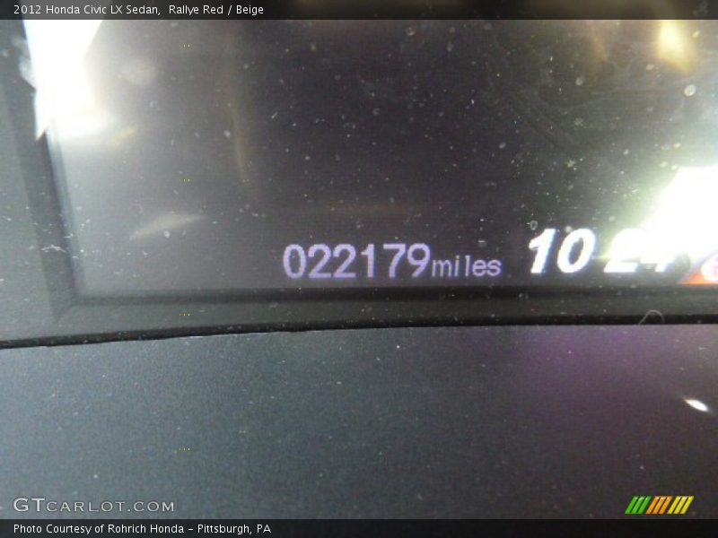 Rallye Red / Beige 2012 Honda Civic LX Sedan