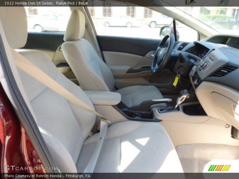 Rallye Red / Beige 2012 Honda Civic LX Sedan