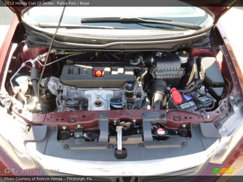 Rallye Red / Beige 2012 Honda Civic LX Sedan