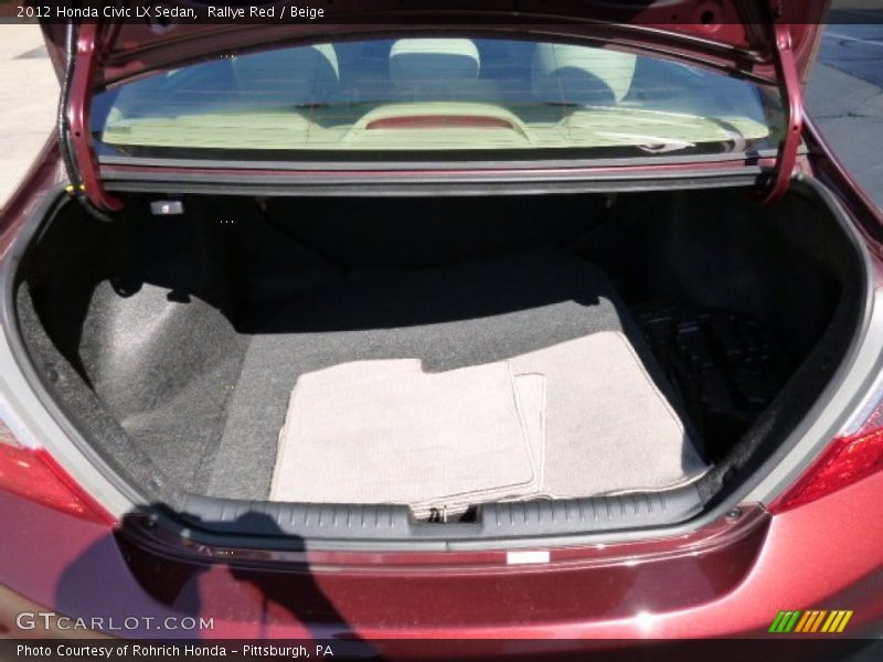 Rallye Red / Beige 2012 Honda Civic LX Sedan