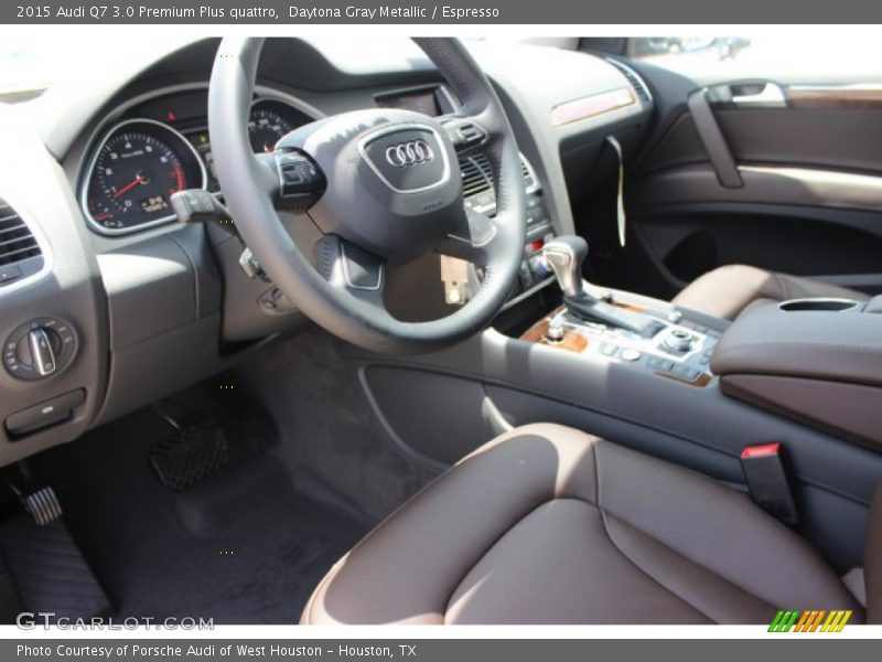 Daytona Gray Metallic / Espresso 2015 Audi Q7 3.0 Premium Plus quattro