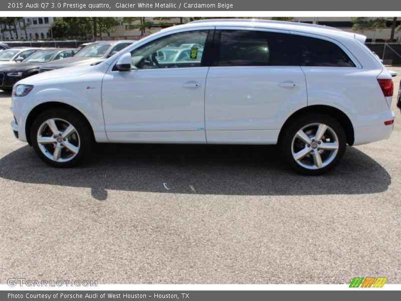 Glacier White Metallic / Cardamom Beige 2015 Audi Q7 3.0 Prestige quattro