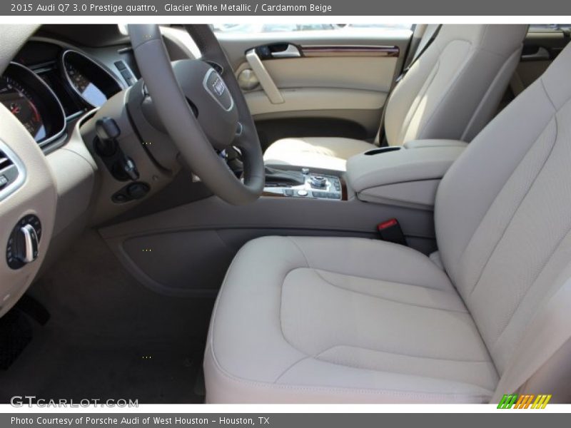 Glacier White Metallic / Cardamom Beige 2015 Audi Q7 3.0 Prestige quattro