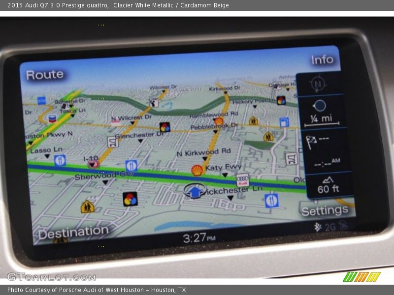 Glacier White Metallic / Cardamom Beige 2015 Audi Q7 3.0 Prestige quattro