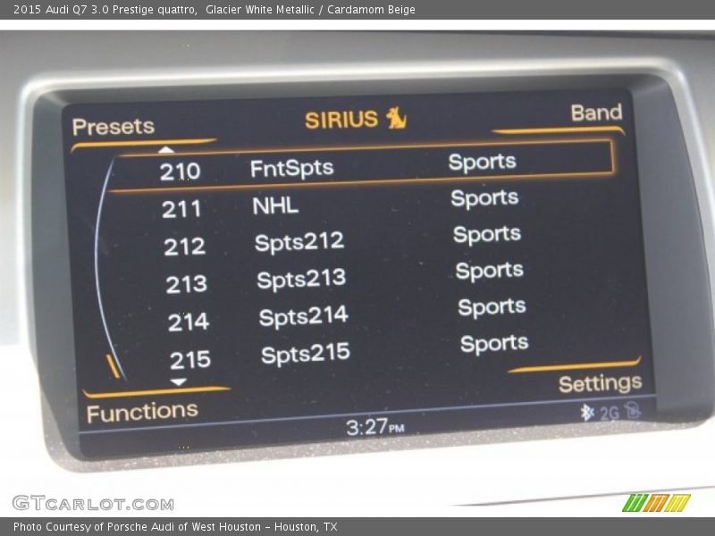 Glacier White Metallic / Cardamom Beige 2015 Audi Q7 3.0 Prestige quattro