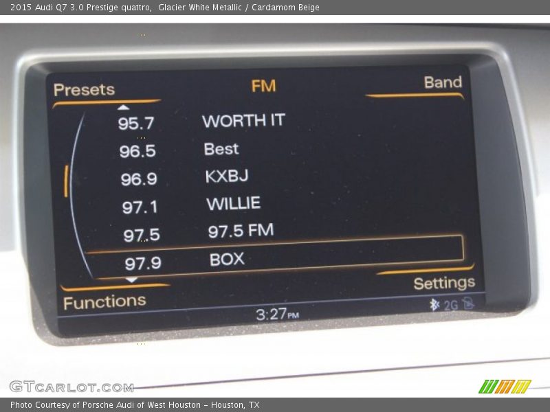 Glacier White Metallic / Cardamom Beige 2015 Audi Q7 3.0 Prestige quattro