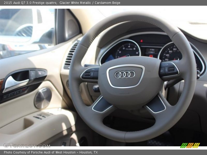 Glacier White Metallic / Cardamom Beige 2015 Audi Q7 3.0 Prestige quattro