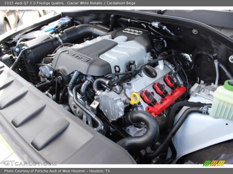 Glacier White Metallic / Cardamom Beige 2015 Audi Q7 3.0 Prestige quattro