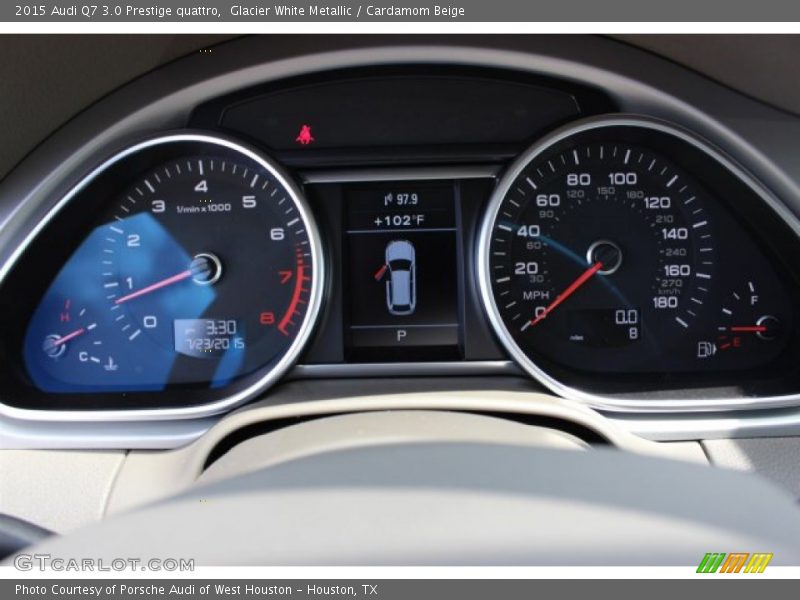 Glacier White Metallic / Cardamom Beige 2015 Audi Q7 3.0 Prestige quattro