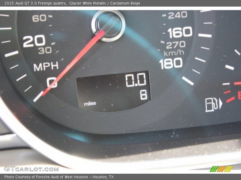 Glacier White Metallic / Cardamom Beige 2015 Audi Q7 3.0 Prestige quattro