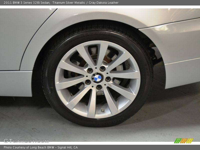Titanium Silver Metallic / Gray Dakota Leather 2011 BMW 3 Series 328i Sedan