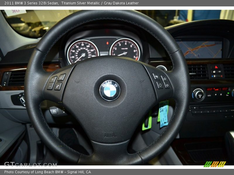 Titanium Silver Metallic / Gray Dakota Leather 2011 BMW 3 Series 328i Sedan
