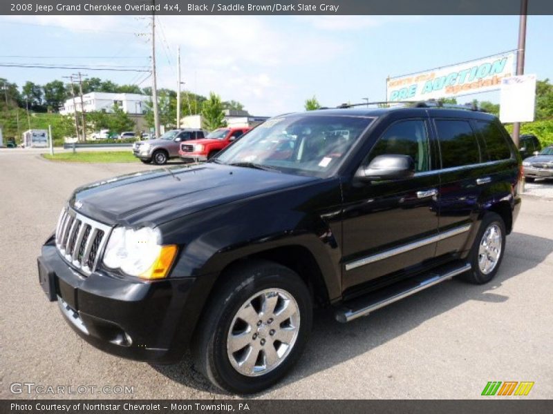 Black / Saddle Brown/Dark Slate Gray 2008 Jeep Grand Cherokee Overland 4x4