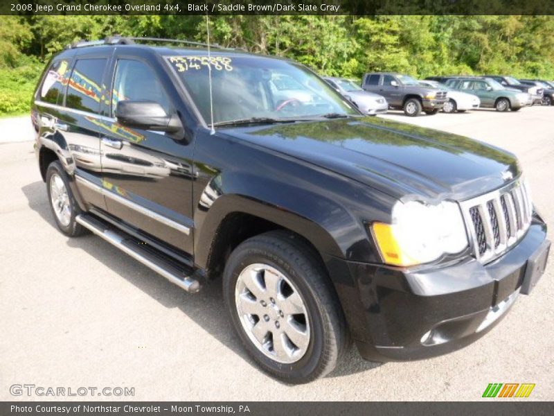 Black / Saddle Brown/Dark Slate Gray 2008 Jeep Grand Cherokee Overland 4x4