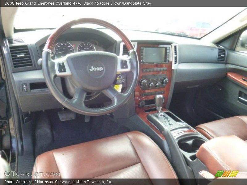 Black / Saddle Brown/Dark Slate Gray 2008 Jeep Grand Cherokee Overland 4x4
