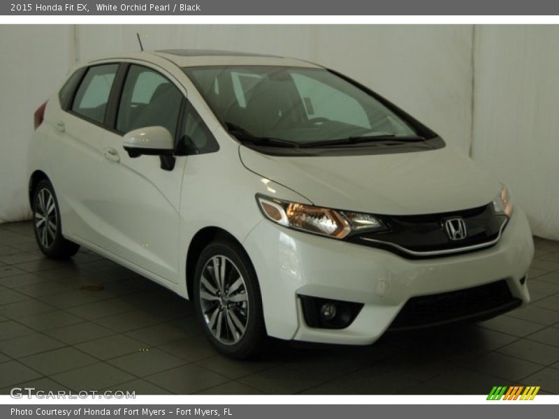 White Orchid Pearl / Black 2015 Honda Fit EX