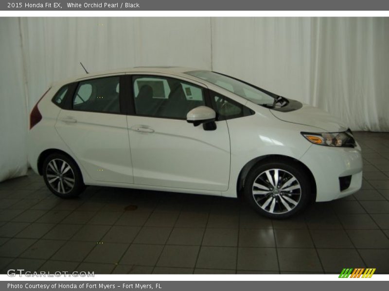 White Orchid Pearl / Black 2015 Honda Fit EX