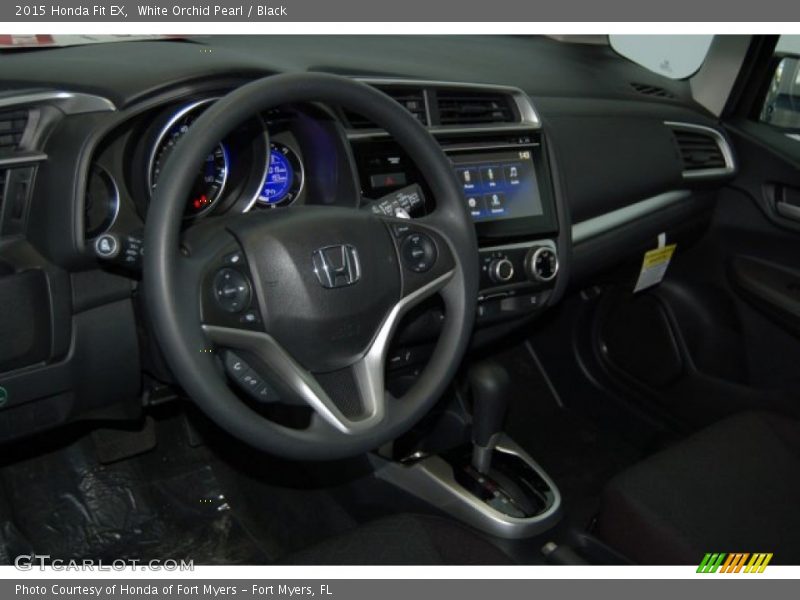 White Orchid Pearl / Black 2015 Honda Fit EX