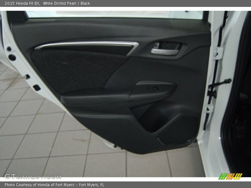 White Orchid Pearl / Black 2015 Honda Fit EX