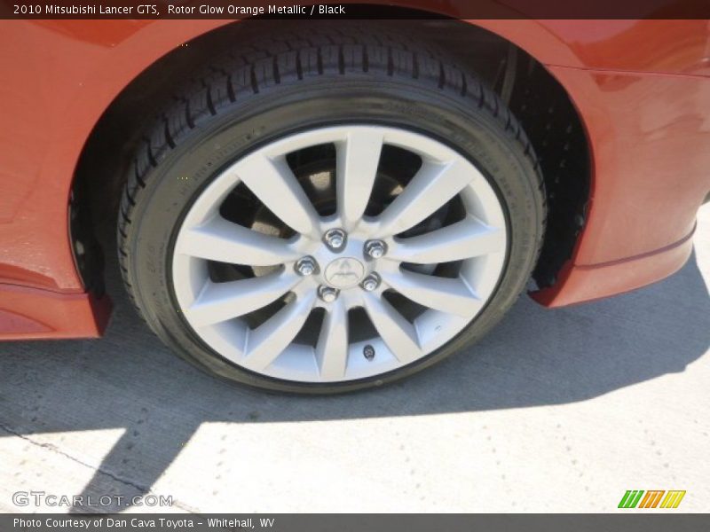 Rotor Glow Orange Metallic / Black 2010 Mitsubishi Lancer GTS