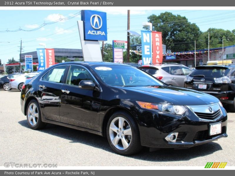 Crystal Black Pearl / Ebony 2012 Acura TSX Technology Sedan