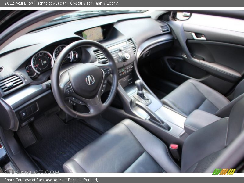Crystal Black Pearl / Ebony 2012 Acura TSX Technology Sedan