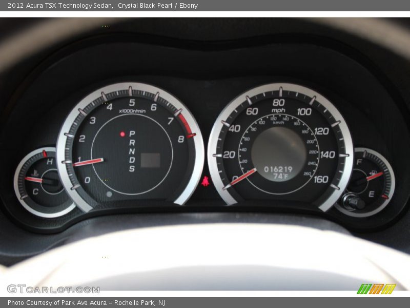 Crystal Black Pearl / Ebony 2012 Acura TSX Technology Sedan