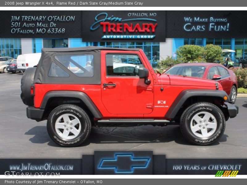 Flame Red / Dark Slate Gray/Medium Slate Gray 2008 Jeep Wrangler X 4x4