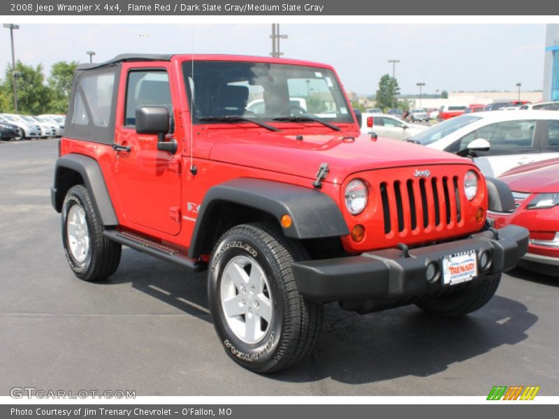 Flame Red / Dark Slate Gray/Medium Slate Gray 2008 Jeep Wrangler X 4x4