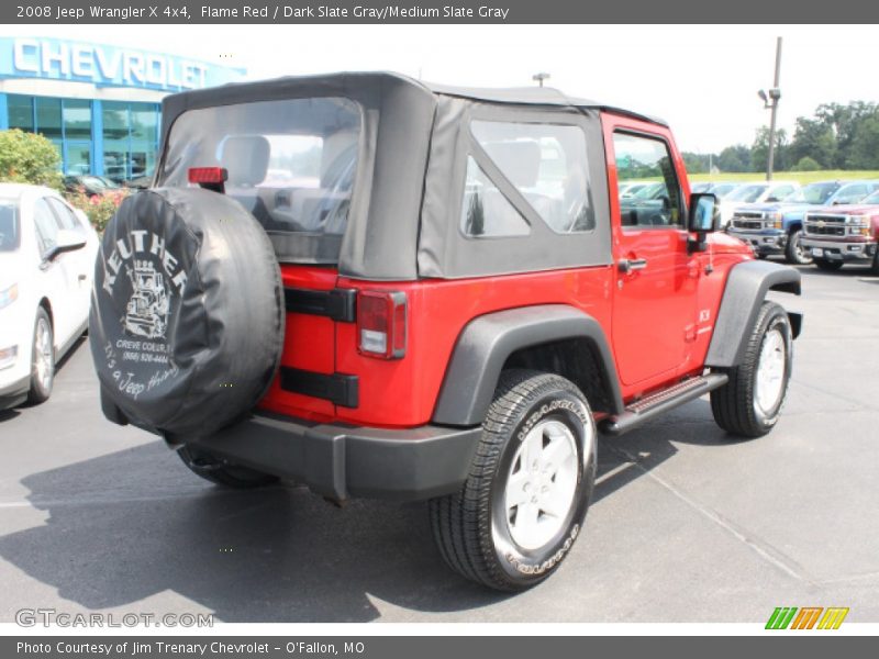 Flame Red / Dark Slate Gray/Medium Slate Gray 2008 Jeep Wrangler X 4x4