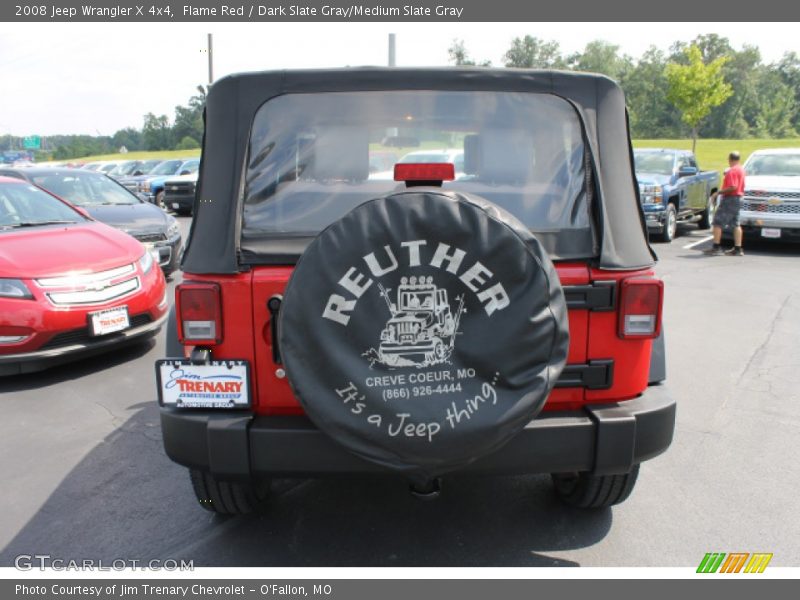 Flame Red / Dark Slate Gray/Medium Slate Gray 2008 Jeep Wrangler X 4x4