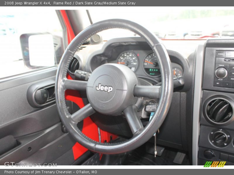 Flame Red / Dark Slate Gray/Medium Slate Gray 2008 Jeep Wrangler X 4x4