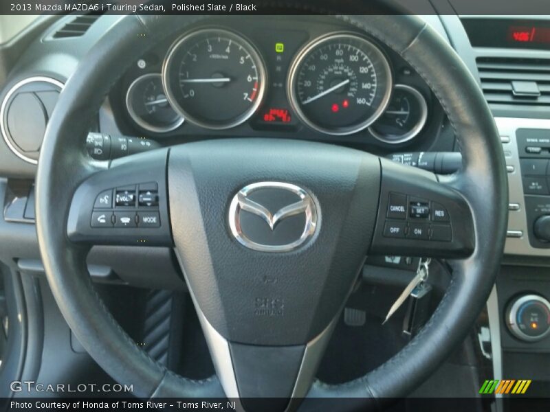 Polished Slate / Black 2013 Mazda MAZDA6 i Touring Sedan
