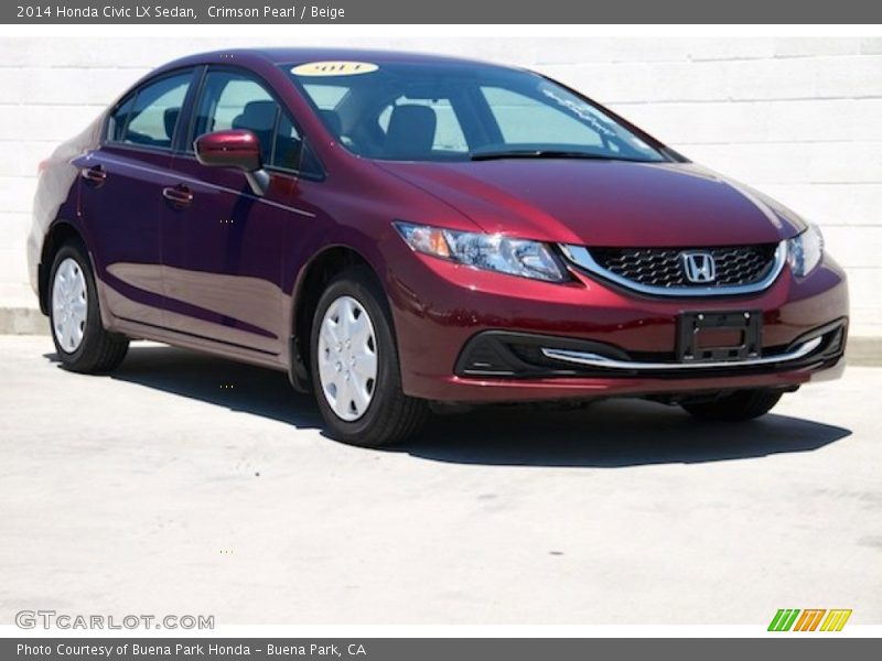 Front 3/4 View of 2014 Civic LX Sedan