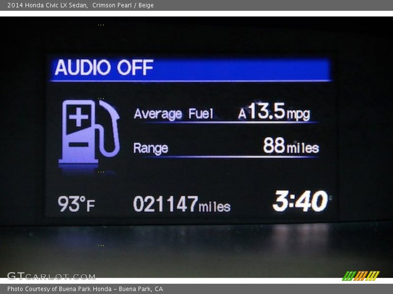 Crimson Pearl / Beige 2014 Honda Civic LX Sedan