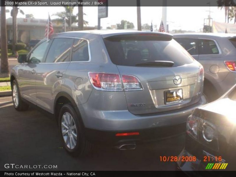 Liquid Platinum Metallic / Black 2008 Mazda CX-9 Sport