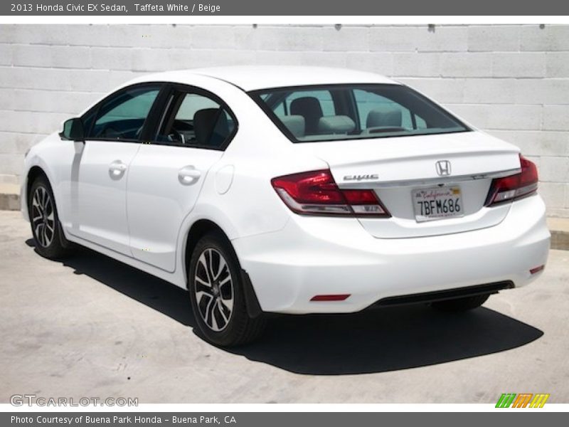 Taffeta White / Beige 2013 Honda Civic EX Sedan