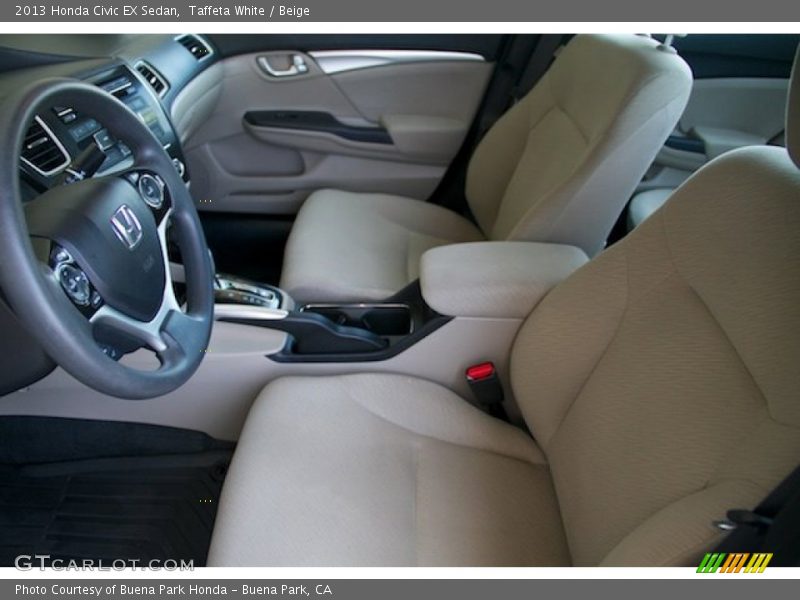 Taffeta White / Beige 2013 Honda Civic EX Sedan