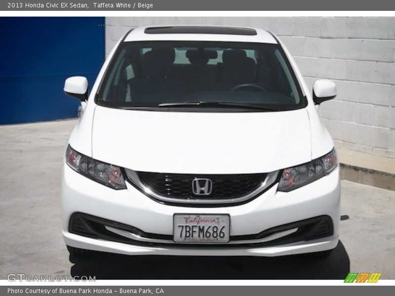 Taffeta White / Beige 2013 Honda Civic EX Sedan