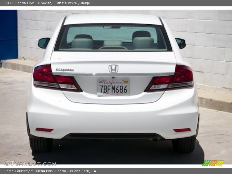 Taffeta White / Beige 2013 Honda Civic EX Sedan