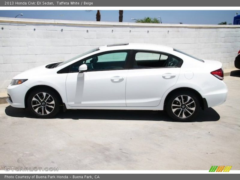 Taffeta White / Beige 2013 Honda Civic EX Sedan